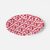 Rood-witte kerstavond Leaves Holiday Party 2020 Papieren Bordje (Gekanteld)