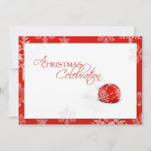 Rood-witte kerstavond Uitnodiging Kaart (Voorkant)