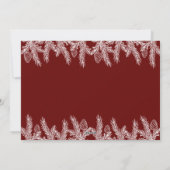 Rood Witte Kerstmis & Gelukkig Nieuwjaar Den Feestdagenkaart (Achterkant)