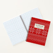 Rood-witte kersttricot notitieboek (Binnen)