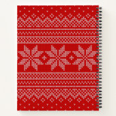 Rood-witte kersttricot notitieboek (Achterkant)
