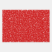 Rood, witte kersttypografie en stippen vakantie inpakpapier vel (Voorkant 2)