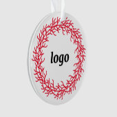 Rood-Witte Krans Logo Zakelijk Ornament (voorkant)