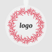 Rood-Witte Krans Logo Zakelijk Ornament (achterkant)