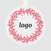 Rood-Witte Krans Logo Zakelijk Ornament (voorkant)