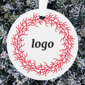 Rood-Witte Krans Logo Zakelijk Ornament