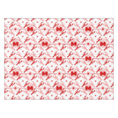 Rood & Witte Kreeft & Monogram | Leven van kustgeb Tafelkleed (Voorkant (Horizontaal))
