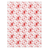 Rood & Witte Kreeft & Monogram | Leven van kustgeb Tafelkleed (Voorkant)