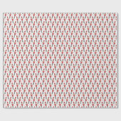 Rood Witte Notenkraker Pepermunt Snoepjes Feestdag Cadeaupapier (Vlak)