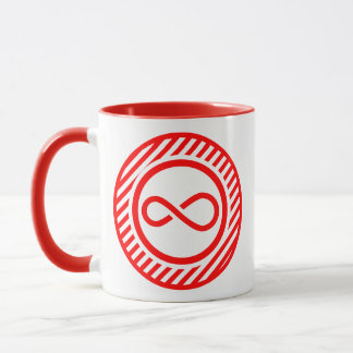 Rood Witte Oneindigheidsknoop Waarschuwing Autisme Mok