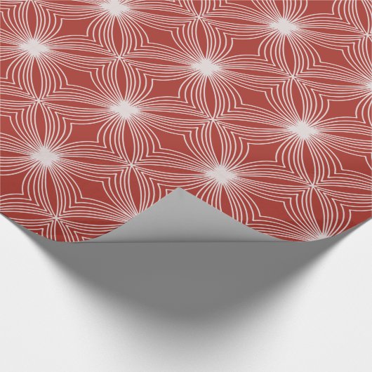 Rood-witte pepermunt snoep sterborst cadeaupapier (Hoek)