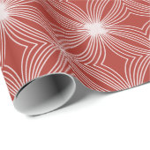 Rood-witte pepermunt snoep sterborst cadeaupapier (Rol Hoek)