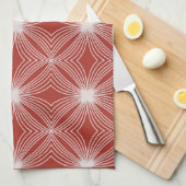 Rood-witte pepermunt snoep sterborst theedoek (Quarter Fold)