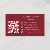 Rood-witte QR-code Visitekaartje (Achterkant)