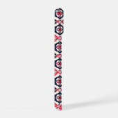 Rood Witte Slavisch Patroon iPhone 15 Case (Rechterkant)