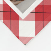 Rood witte speldenrand 17 Familie Foto Collage Fleece Deken (Hoek)