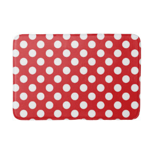 Rood & Witte Stippen Badmat