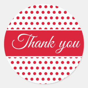 Rood witte stippen minimaal ronde sticker