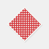 Rood & Witte Stippen Verjaardagsfeestje Servet (Hoek)