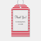 Rood/witte strepen CadeauLabels (Voorkant)