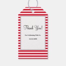 Rood/witte strepen CadeauLabels