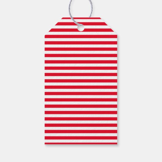 Rood/witte strepen CadeauLabels (Achterkant)