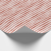 Rood Witte Strepen Kerstmis Cadeaupapier (Hoek)