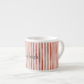 Rood Witte Strepen Kerstmis Espresso Kop (Voorkant rechts)