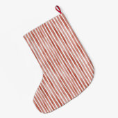 Rood Witte Strepen Kerstmis Grote Kerstsok (Achterkant (Hangend))