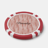 Rood Witte Strepen Kerstmis Poker Chips (Enkel)