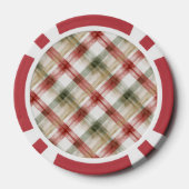 Rood Witte Strepen Kerstmis Poker Chips (Achterkant)