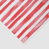 Rood Witte Strepen Kerstmis Tissuepapier (Detail)