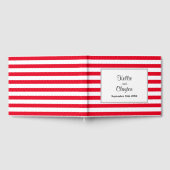 Rood/witte strepen omhuld gastboek gastenboek (Volledig)