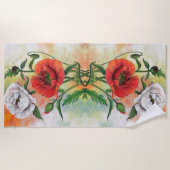 Rood-witte tapijthanddoek strandlaken (Voorkant)