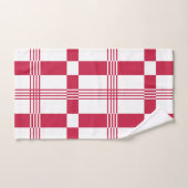 Rood Witte Tartan Geruite Plaid  Bad Handdoek (Handdoek)