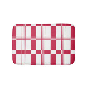 Rood Witte Tartan Geruite Plaid Badmat