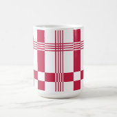Rood Witte Tartan Geruite Plaid Koffiemok (Center)