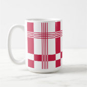 Rood Witte Tartan Geruite Plaid Koffiemok (Links)