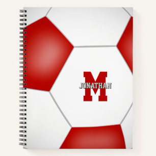 rood witte teamkleuren jongens meisjes voetbal notitieboek