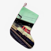 Rood-witte trein kleine kerstsok (Voorkant (Hangend))