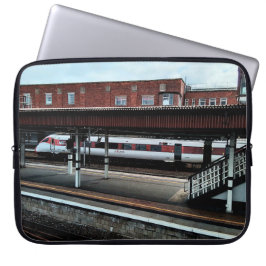 Rood-witte trein laptop sleeve