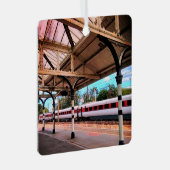 Rood-witte trein metalen ornament (Voorkant Rechts)