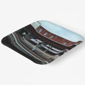 Rood-witte trein papieren bordje (Gebogen)