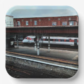 Rood-witte trein papieren bordje (Voorkant)