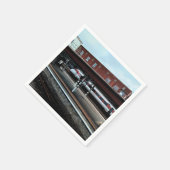 Rood-witte trein servet (Hoek)