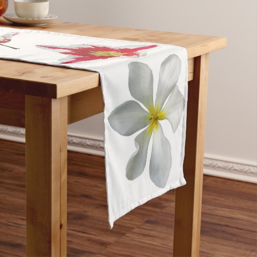 Rood witte Tulpen Sluiten tafellooppas Medium Tafelloper (Voorbeeld)