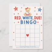 Rood Witte Verwachte Bingo Spel Kaart (Voorkant)