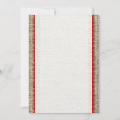 Rood & Witte Vintage Kanten Bruiloft Uitnodigingen (Achterkant)