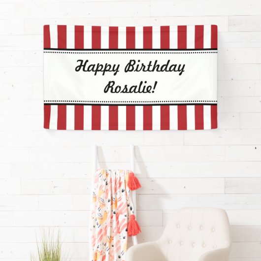 Rood-witte vogelbanner stripes spandoek (Insitu)