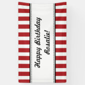 Rood-witte vogelbanner stripes spandoek (Verticaal)